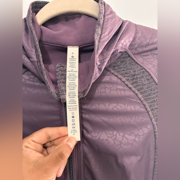 Lululemon Athletica Women's Purple Gray Long Sleeve Rebel Runner Jacket Size 8 - Picture 6 of 9